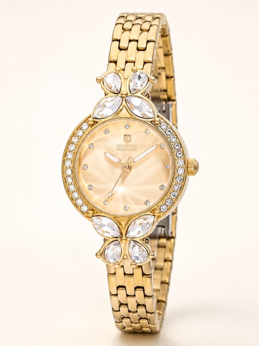 Montres Prestige x Invicta Gold Crystal Butterfly Watch 22mm MPW-0231 NIB - Picture 2 of 13